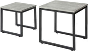 2X Nesting Coffee Table Set Grey/Black End Side Tables Modern Living Room Furnit
