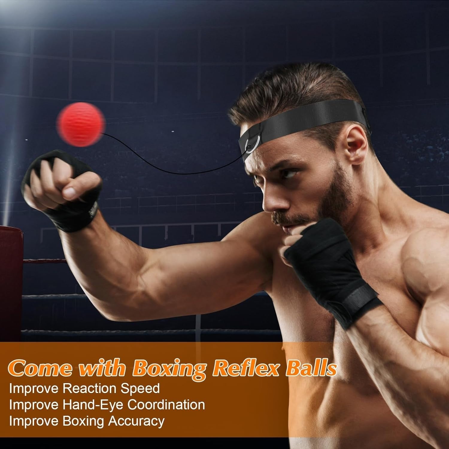 4ft Boxing Punch Bag Unfilled Adult Training Kit Gloves Reflex Ball