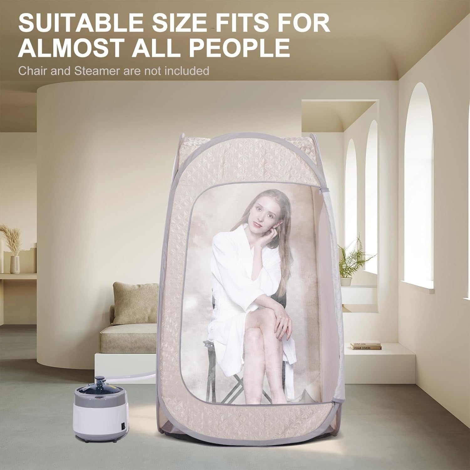 Full Body Portable Steam Sauna Tent Home Spa Detox Cabin Foldable Pop-Up Heat