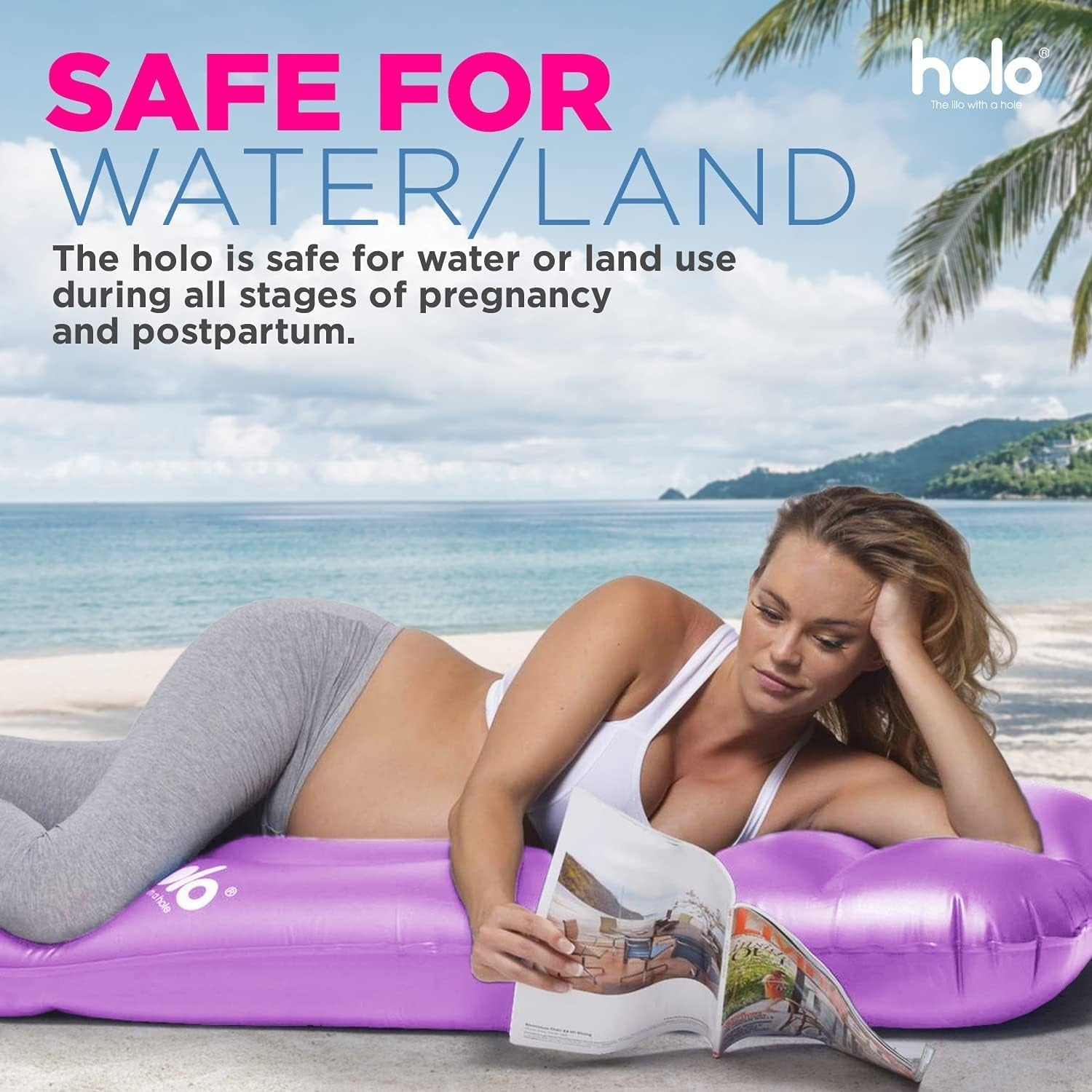Inflatable Maternity Pillow With Belly Hole Pregnancy Support Travel Bed