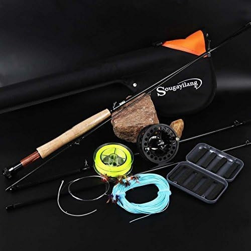 8.85ft Fly Fishing Rod & Reel Combo – Carbon Freshwater 4-Section Kit