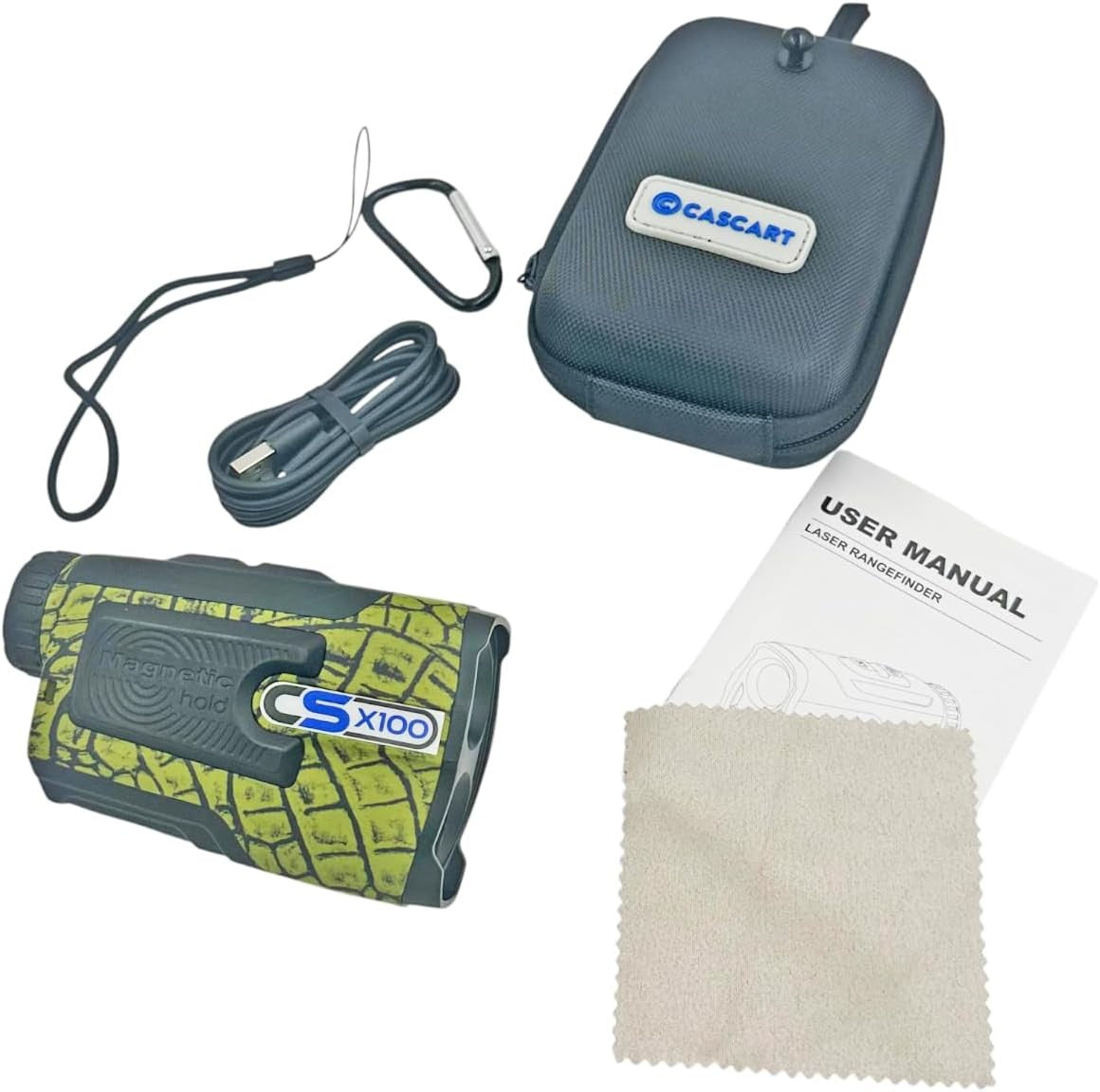 Golf Rangefinder 700Y Slope 7X Magnification Magnetic Reptile