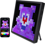 RGB Pixel Art Alarm Clock Bluetooth App Control Gaming Desk Display Multicolour