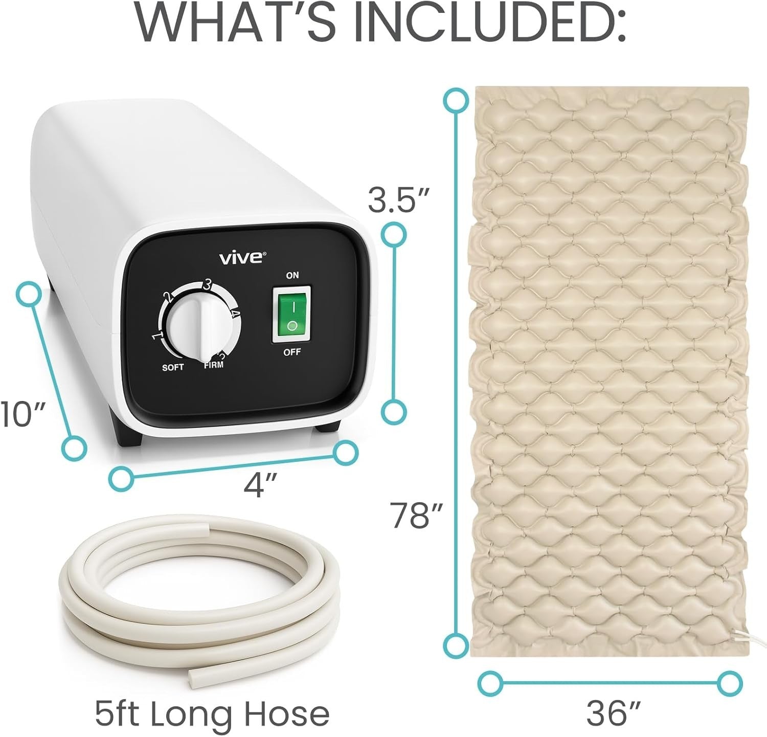 Alternating Pressure Mattress Air Bed for Bedsores – Electric Pump Included