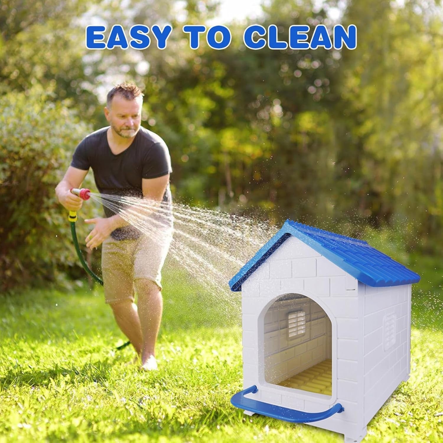 Plastic Chicken Nesting Box Single Compartment PVC Roof