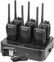Long Range Rechargeable Walkie Talkies 16CH VOX 6 Way Charger 6 Pack