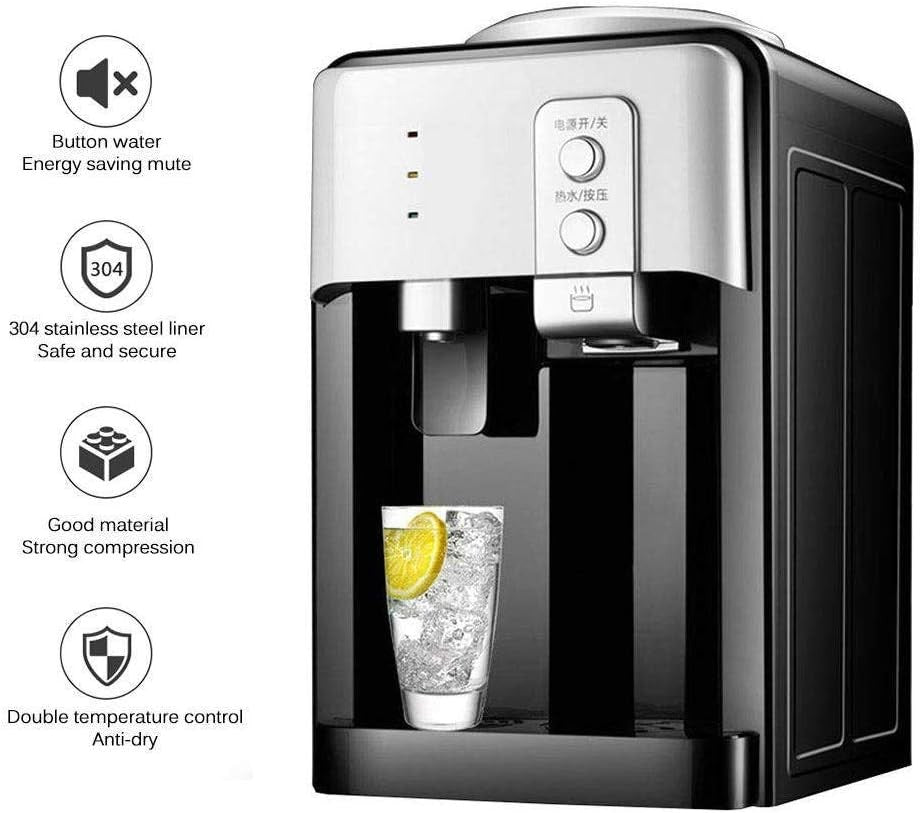 Hot Cold Desktop Water Dispenser 5L Stainless Steel Countertop Office