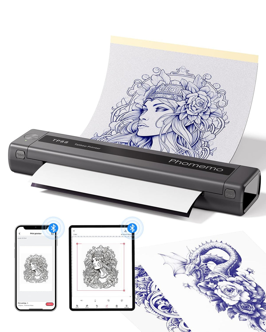 Phomemo TP88 Tattoo Stencil Printer Bluetooth Thermal Printer