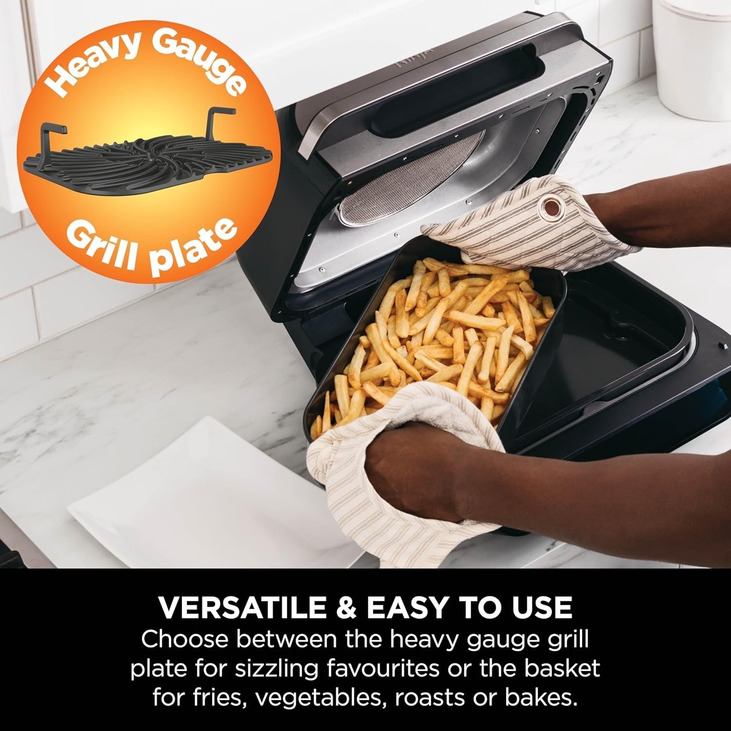 Health Grill Air Fryer 6in1 Digital Temp Probe 5.7L Pot XXL Plate