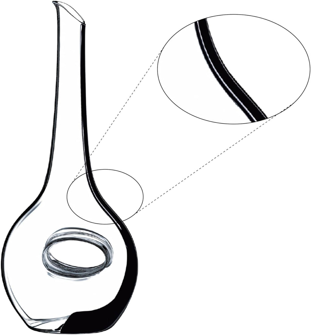 1.21L Crystal Wine Decanter Hand-Blown Glass Modern Design Luxury Gift