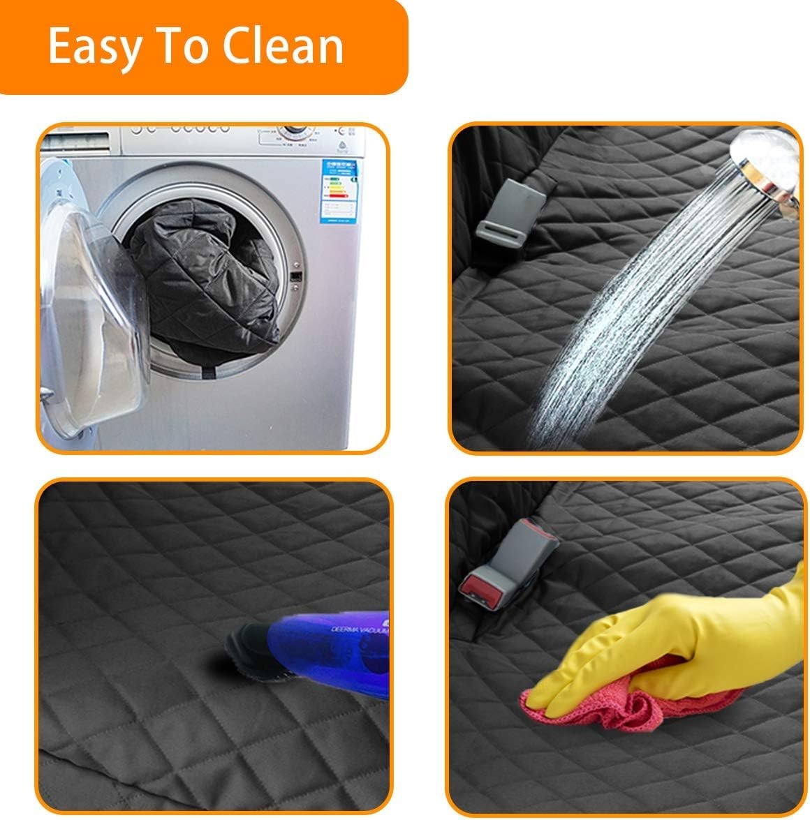 Waterproof Dog Car Seat Cover Mesh Window Non Slip Rear Protector