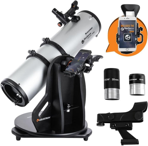 150mm Silver StarSense Tabletop Dobsonian Telescope Smartphone App