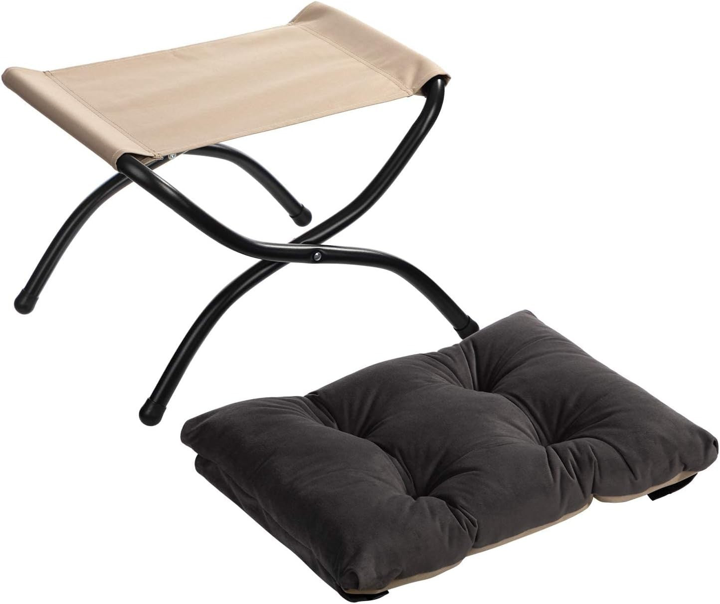 Dark Grey Velvet Armchair with Footstool Living Room Lounge Relax Seat