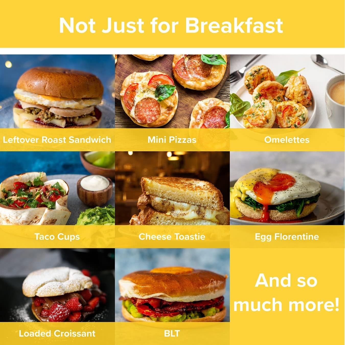 Electric Sandwich Maker Non-Stick Grilled Breakfast Machine 600W Easy Clean