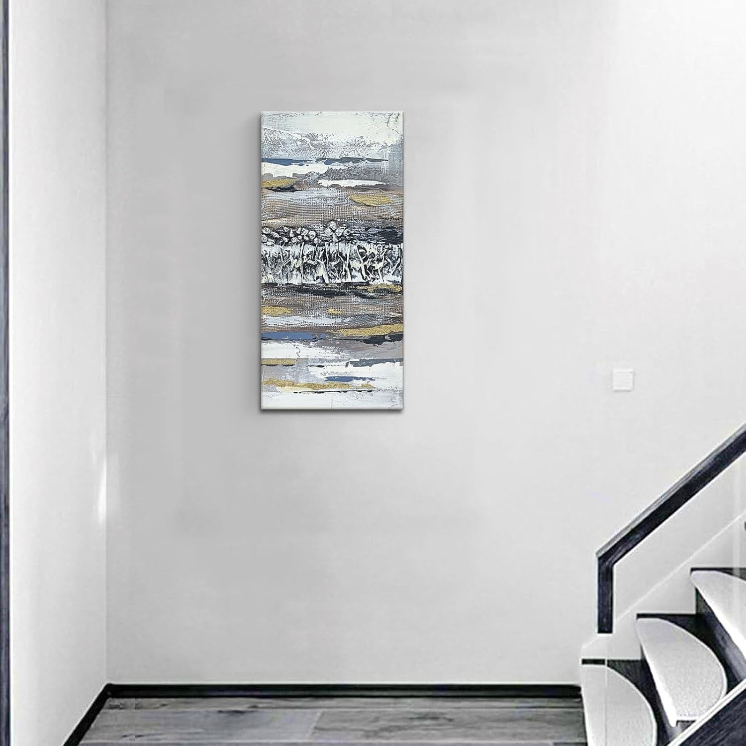 Colorful 3D Abstract Canvas Wall Art – Modern Framed 30x60cm Decor