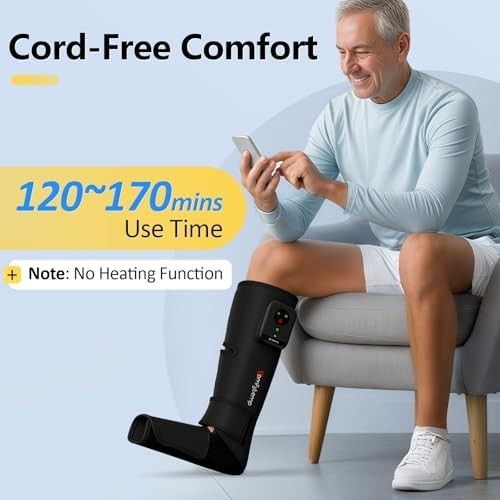 Cordless Leg and Foot Massager for Pain Relief and Circulation