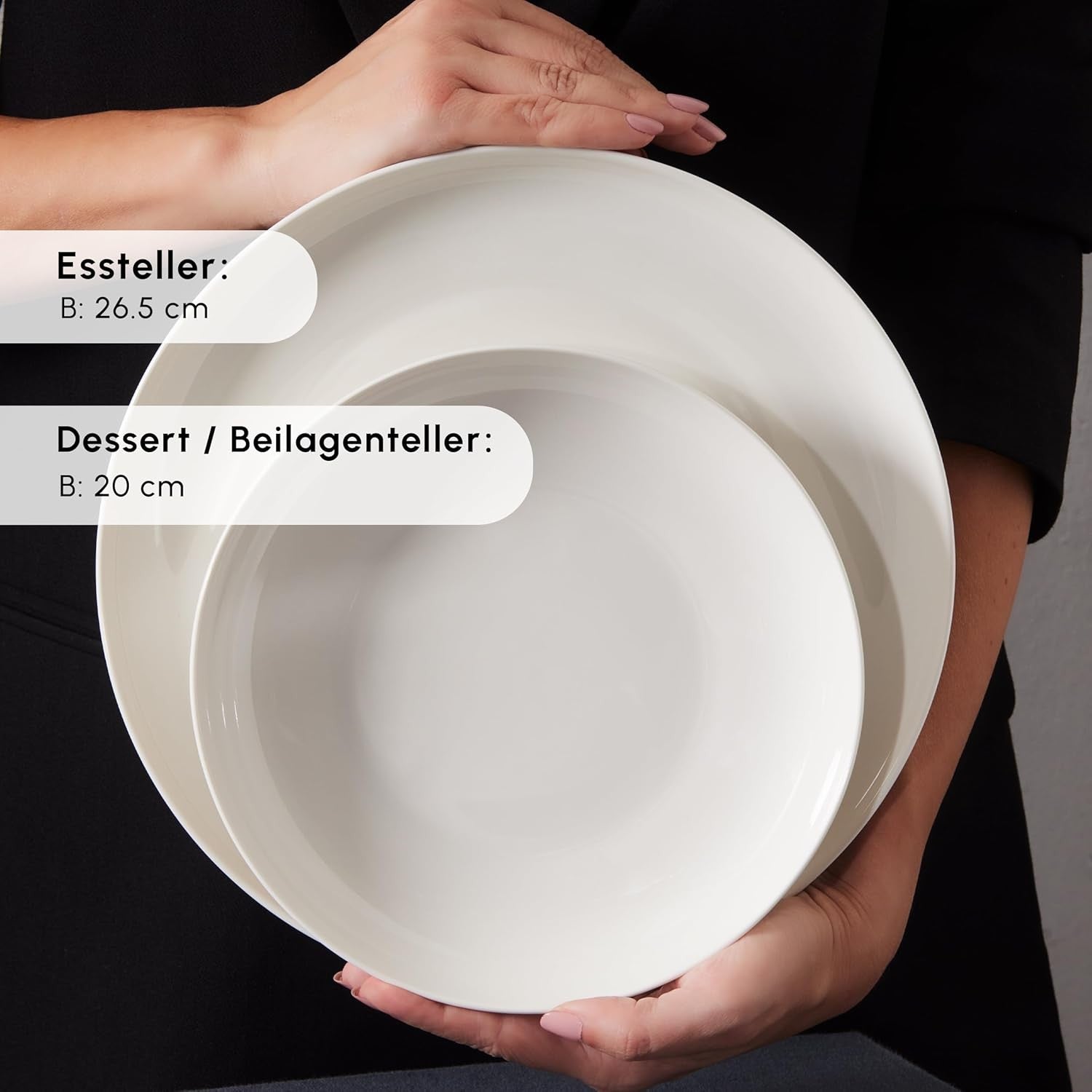 41pc Bone China Dinnerware Set Plates Bowls Cups Minimalist Tableware