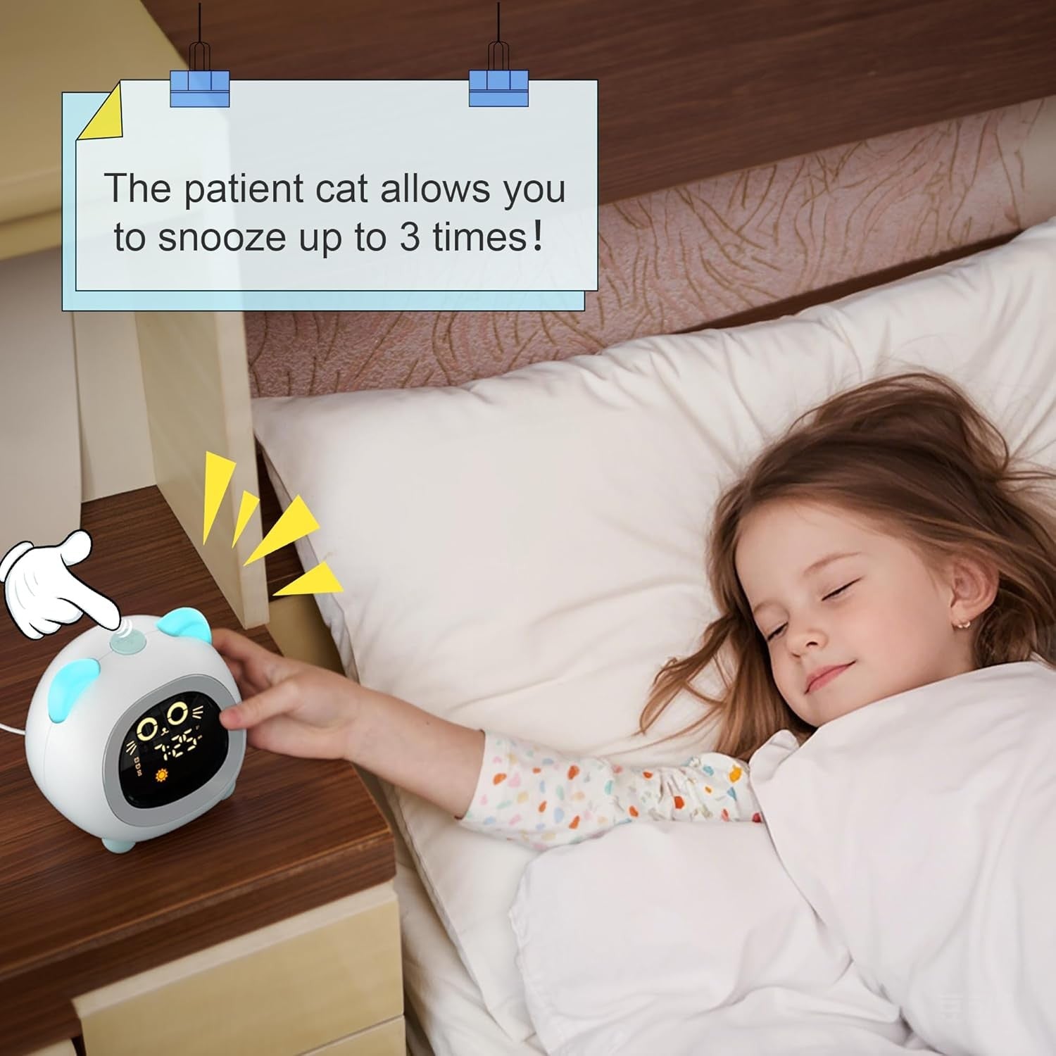 Kids OK to Wake Alarm Clock Night Light Sleep Training Dual Alarm