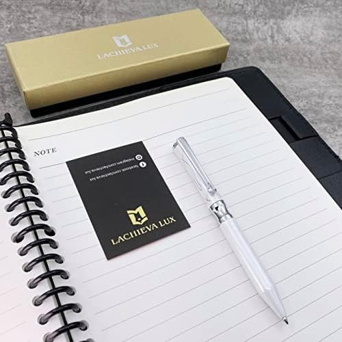 Pearl White Crystal Ballpoint Pen Luxury Executive Gift Set