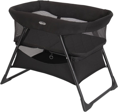Portable Bedside Baby Bassinet Crib Travel Cot Folding Lightweight with Storage