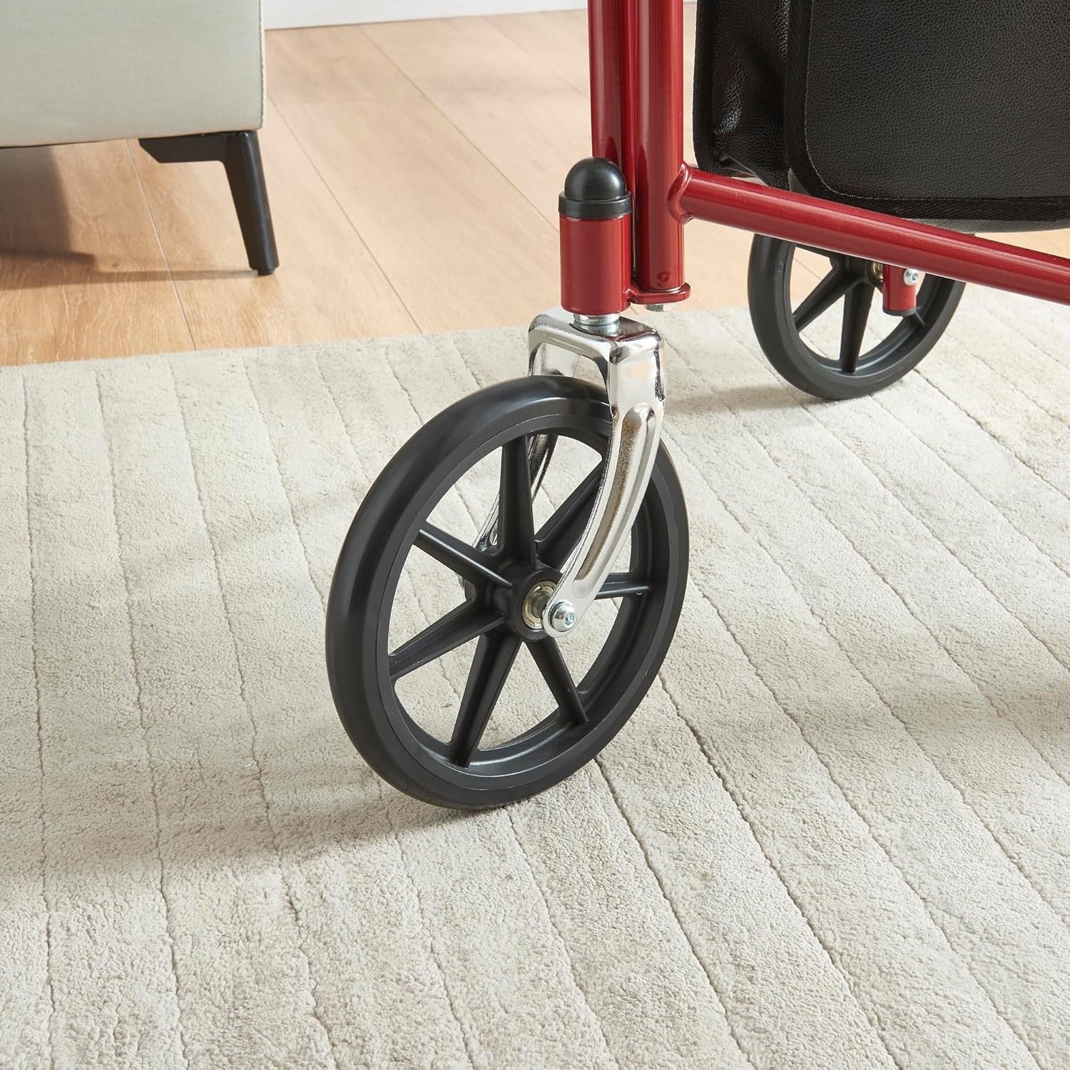 3 Wheel Lightweight Rollator Walker Folding Adjustable Brakes Mobility Aid