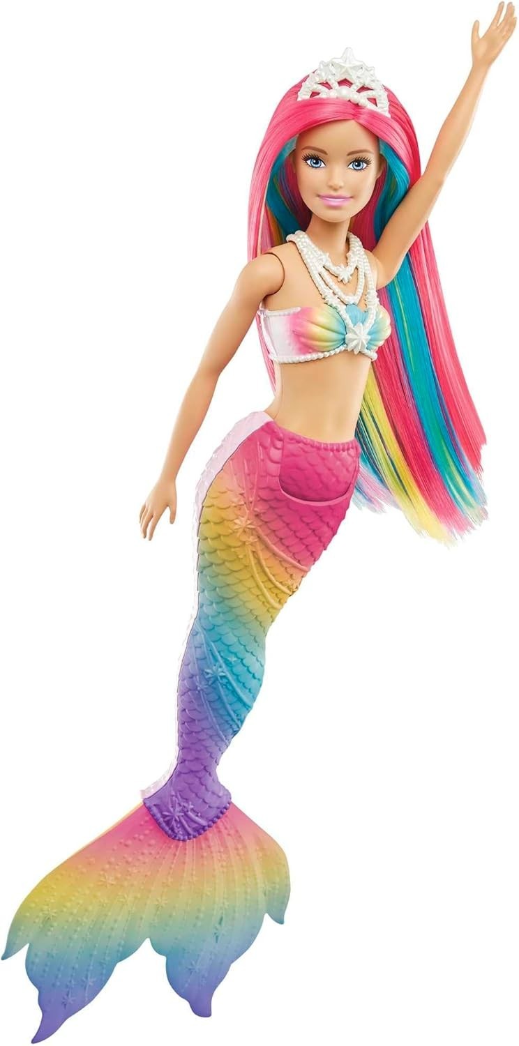 Rainbow Mermaid Doll Water Color Change Hair Tail Bath Toy