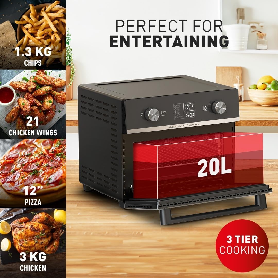 20L Air Fryer Oven 10-in-1 | Extra Crisp | Multi-Level Cooking | Fast & Healthy