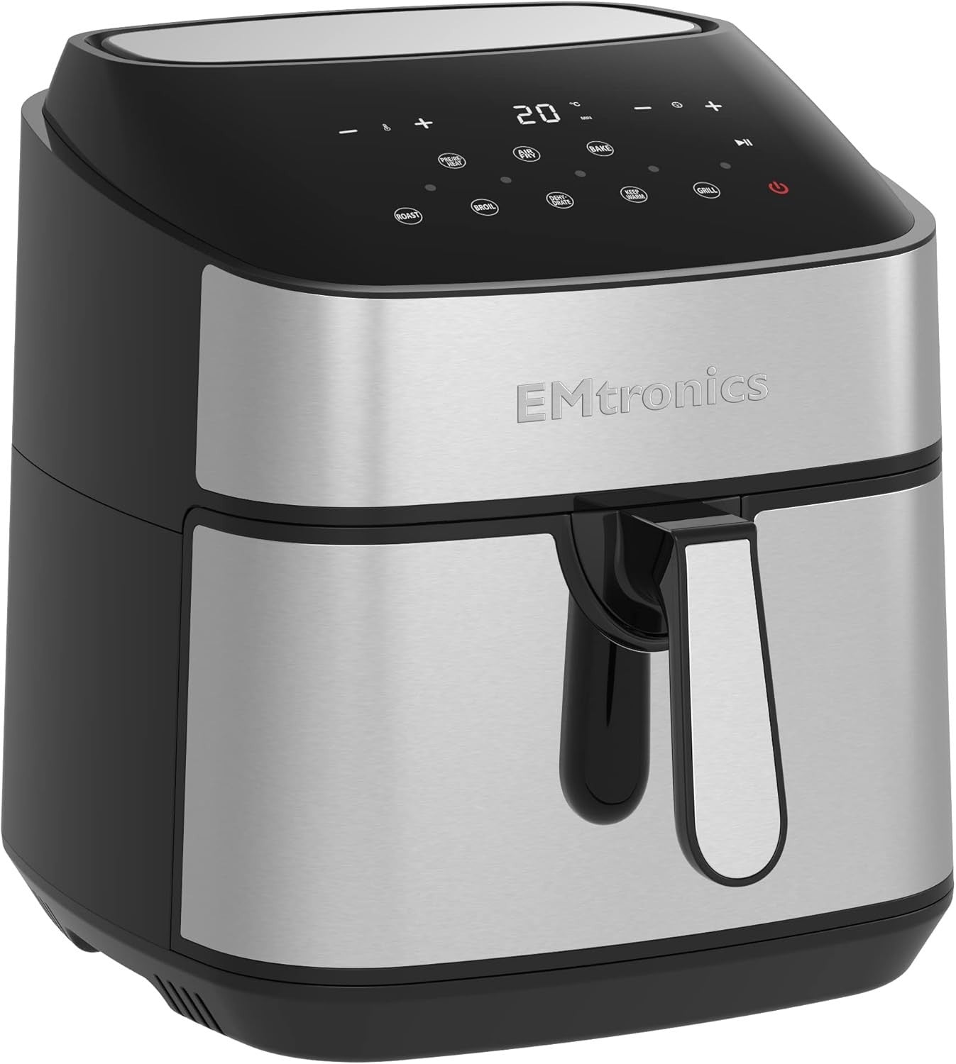 Silver Air Fryer Set 9L Digital + 12L Combi Oven Low Oil Healthy Cooker
