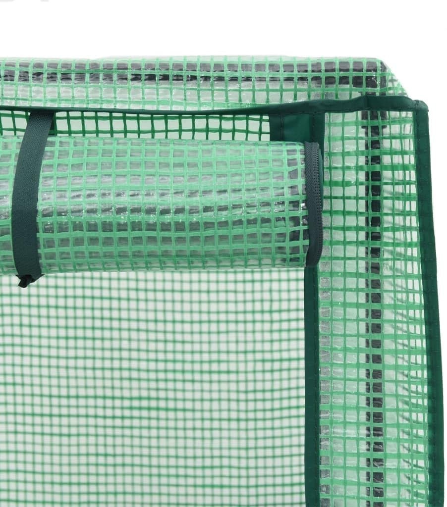Compact Raised Garden Planter with Greenhouse Cover 40x40x123cm | White Rattan