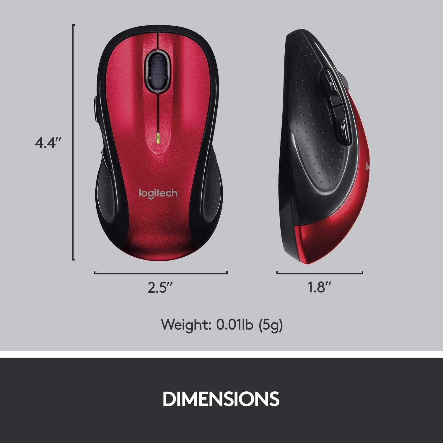 Wireless Laser Mouse Ergonomic 5 Button USB Receiver PC Laptop
