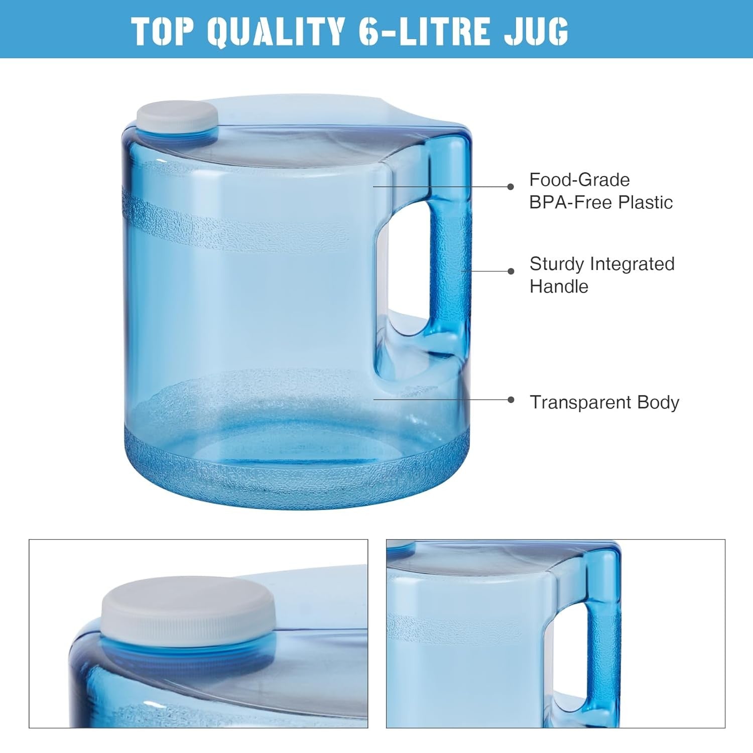 6L Water Distiller Countertop 900W Pure Distilled Water Machine Jug