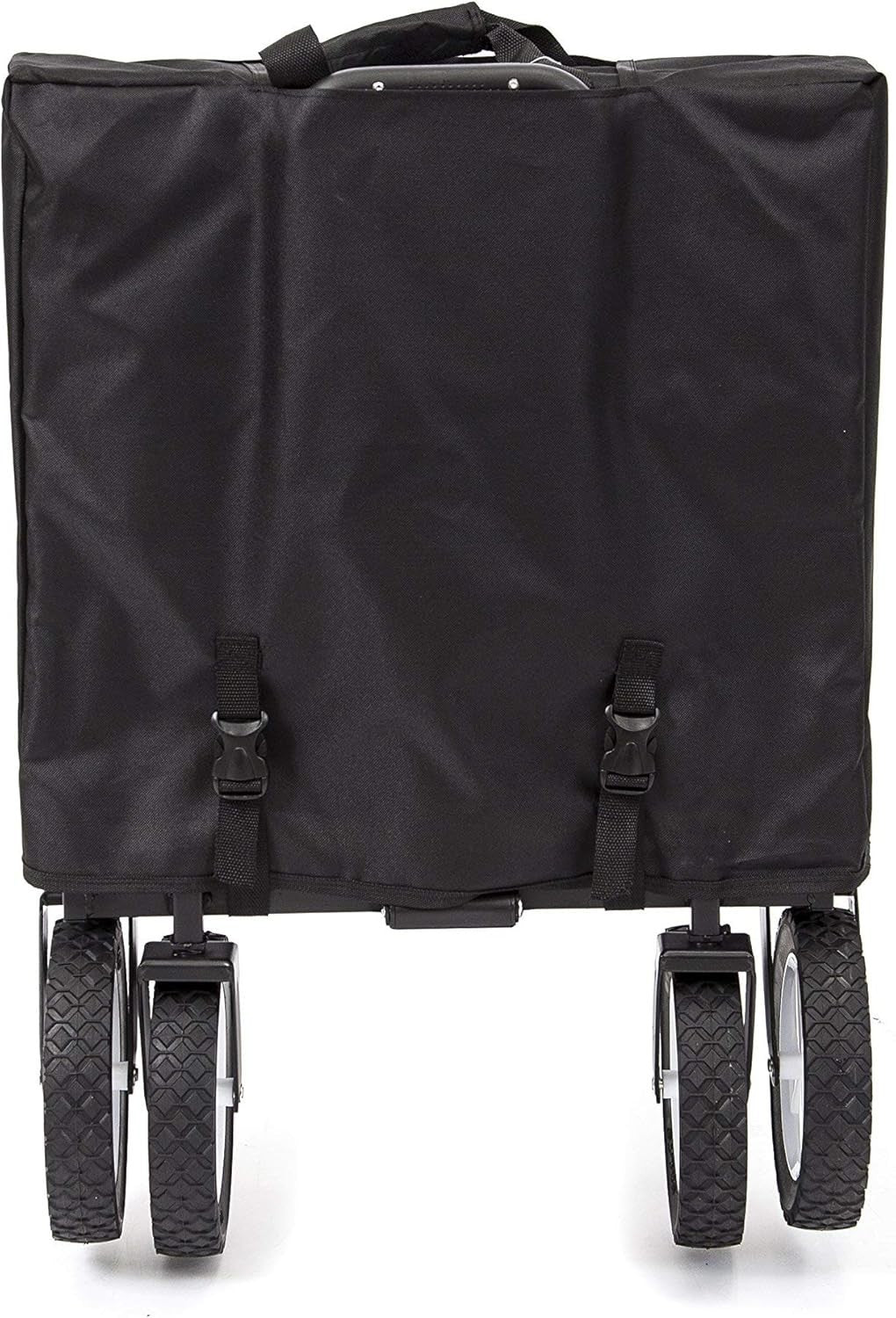 Folding Wagon Cart 150lb Load Heavy Duty Large Capacity Compact Utility Black