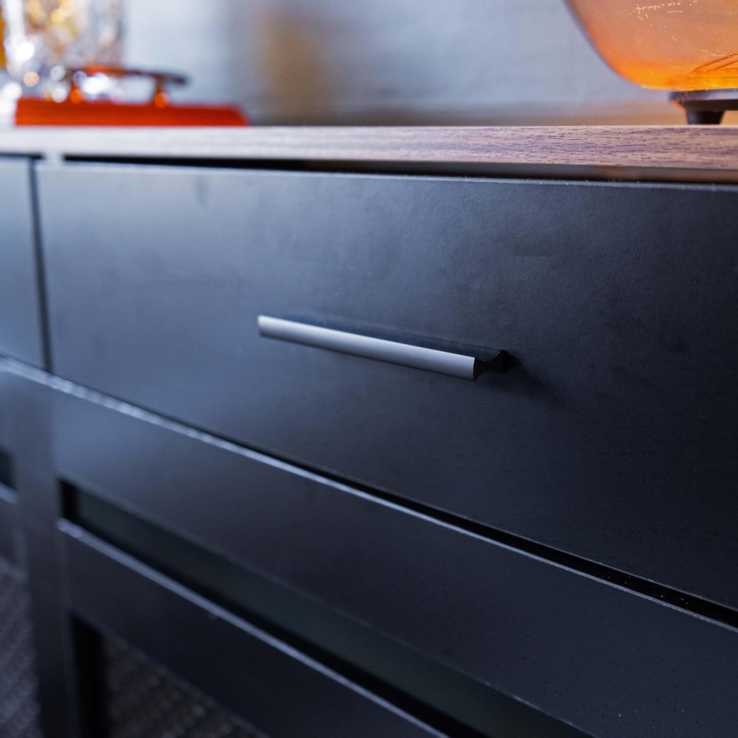 Large Black Radiator Cover with Drawers Diamond Slat W152xH96cm