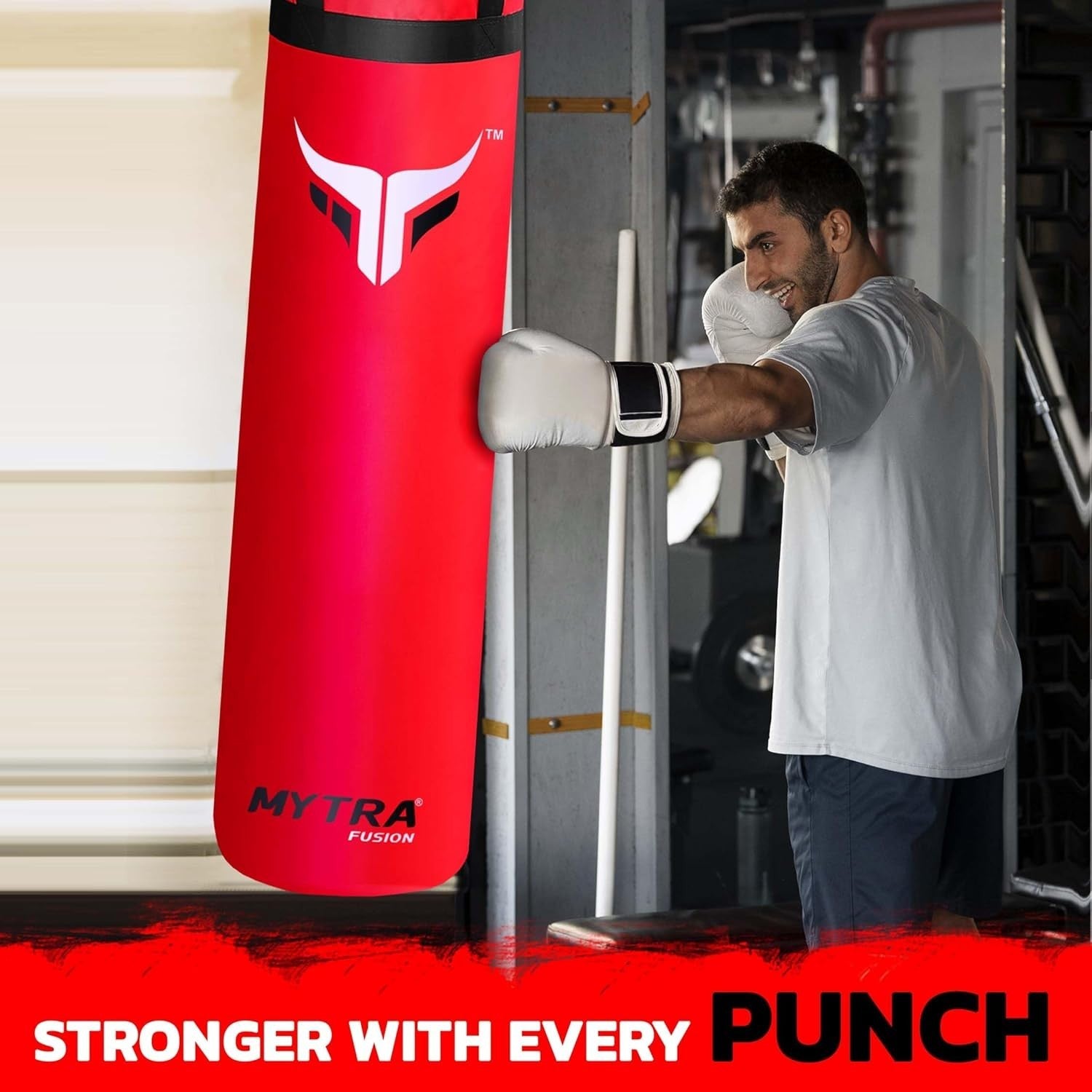 4FT Boxing Punch Bag Hanging Unfilled MMA Muay Thai Kickboxing Training