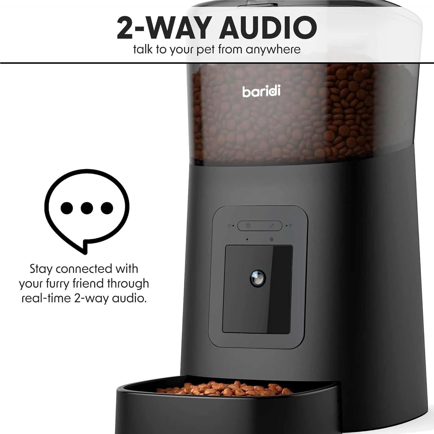 Smart Pet Feeder 6L WiFi Food Dispenser HD Camera 2 Way Audio App