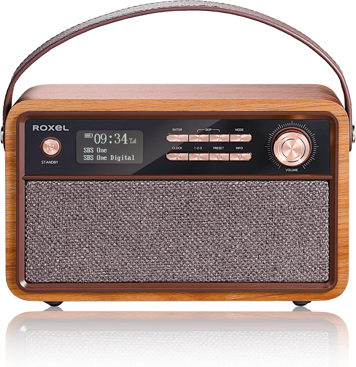 Retro DAB+/FM Bluetooth Alarm Clock Radio USB TF AUX