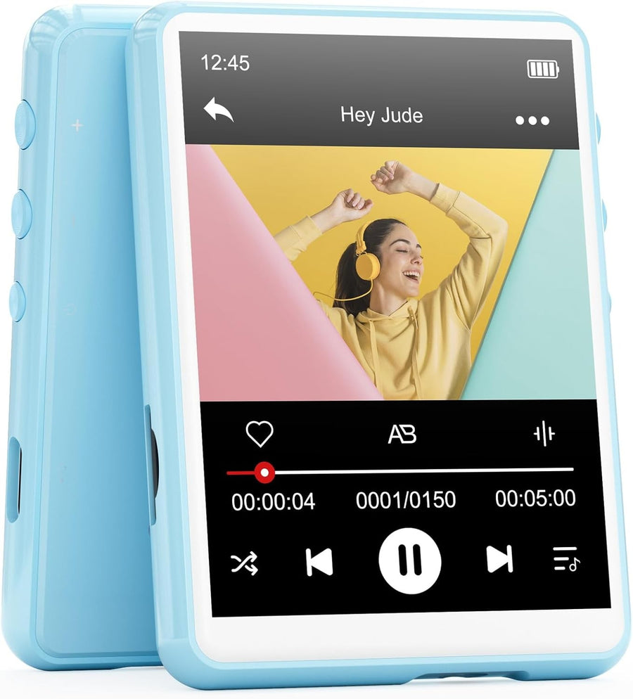 64GB MP3 Player Bluetooth 5.3 2.4" Screen FM Speaker HiFi