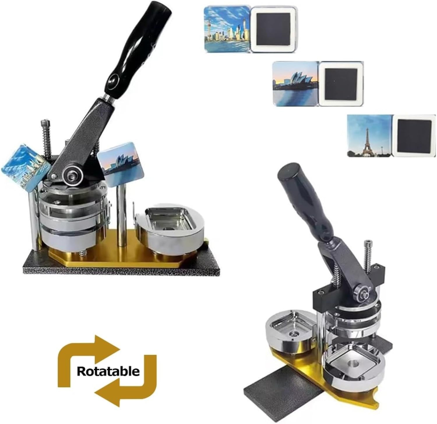 Square Badge Maker Machine 50mm Photo Magnet Button Press Kit