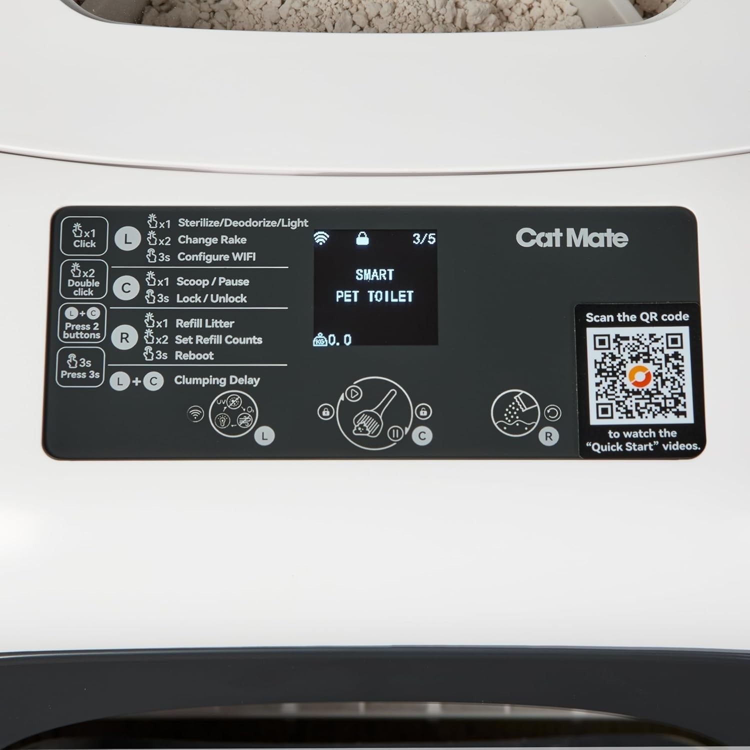 Self Cleaning Cat Litter Box Smart App Health Monitor 80L Auto