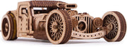 3D Wooden Hot Rod Model Car Kit - Mechanical Puzzle, No Glue, 280 Pieces