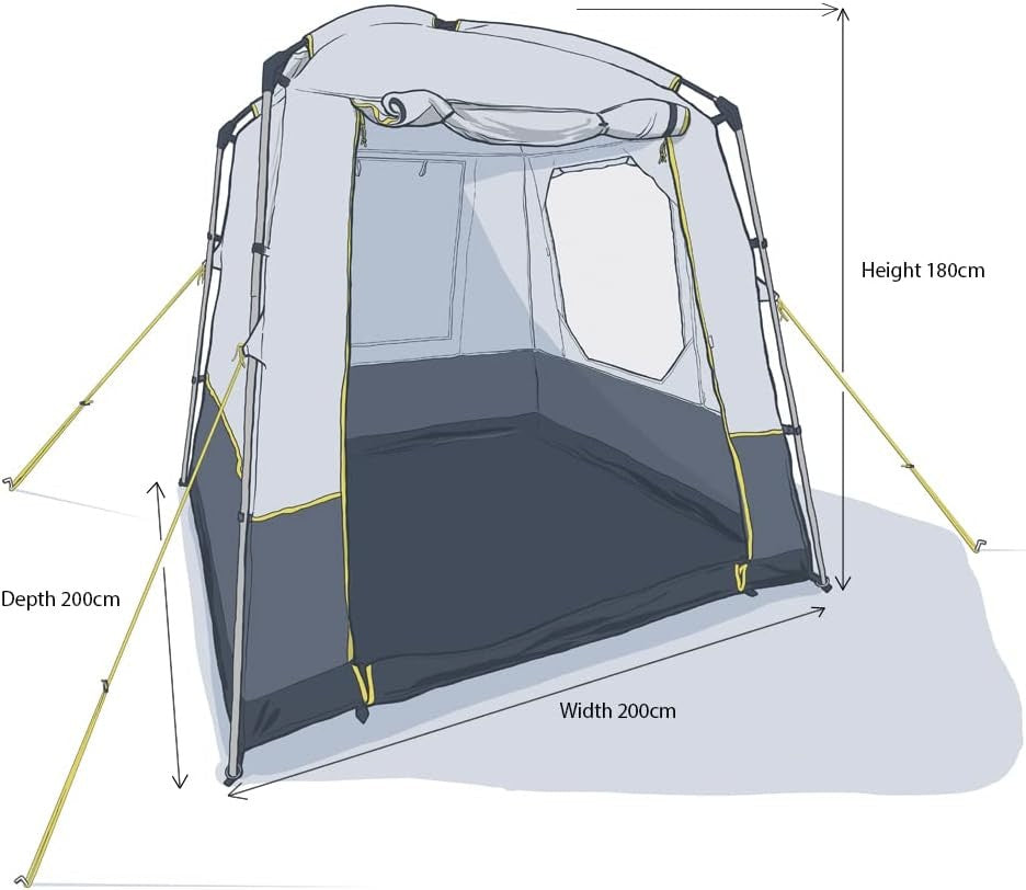 Camping Kitchen Utility Tent 2m x 2m Steel Pole Storage
