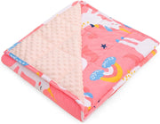 Kids Weighted Blanket Pink Unicorn 1.4kg 90x120cm Soft Calming Comfort
