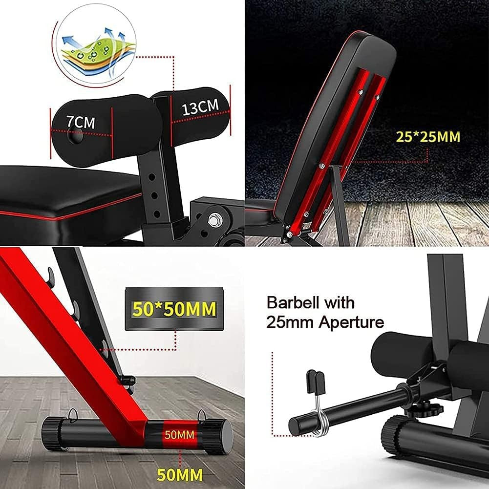 Foldable Weight Bench With Leg Extension Curl 440lb Home Gym Press
