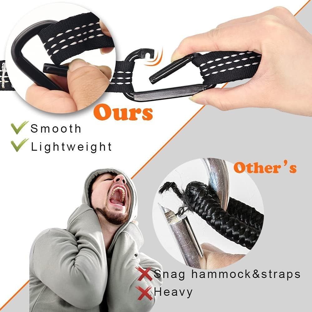 Super Lightweight Double Camping Hammock with Tree Straps, Easy Setup & Durable
