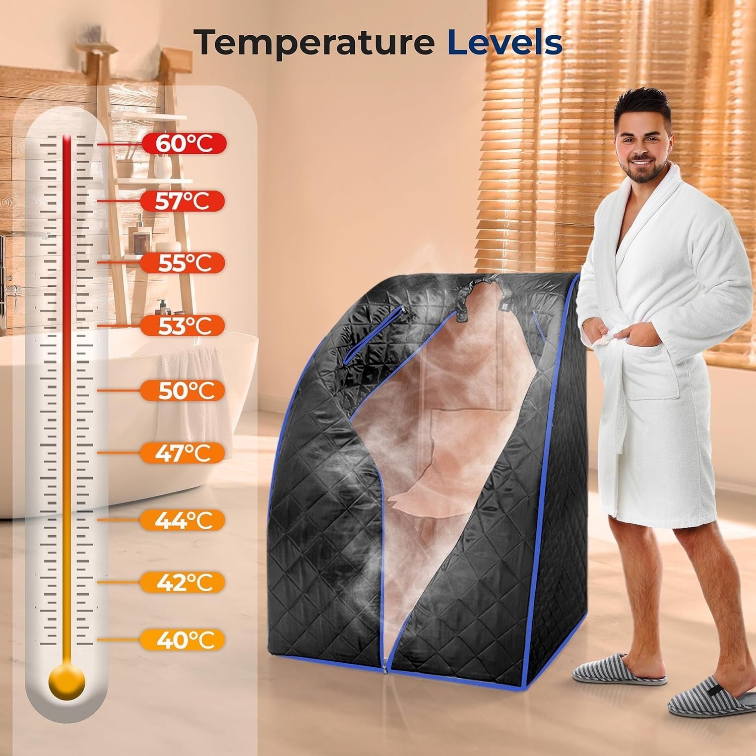 Portable One-Person Steam Sauna Tent – Home Steam Sauna, Detox & Relax