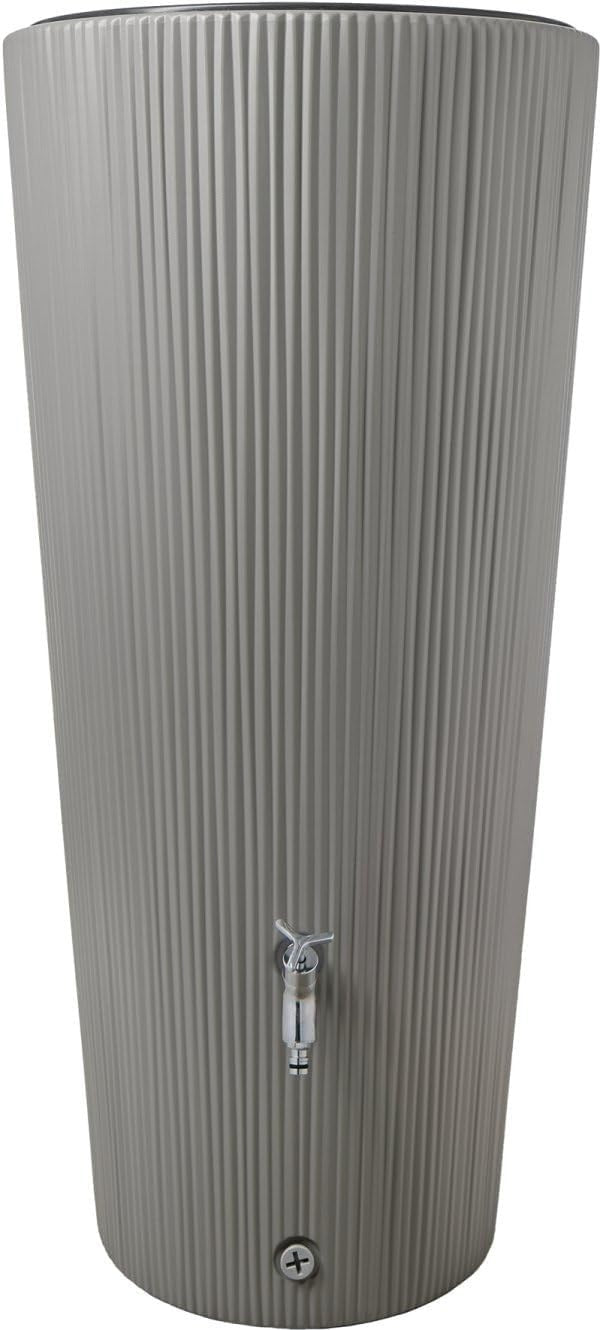 220L 2-in-1 Water Butt with Integrated Plant Tray, Rainwater Storage Barrel