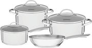 4Pcs Stainless Steel Cookware Set with Lids Induction & Dishwasher Safe