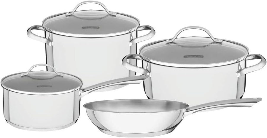 4Pcs Stainless Steel Cookware Set with Lids Induction & Dishwasher Safe