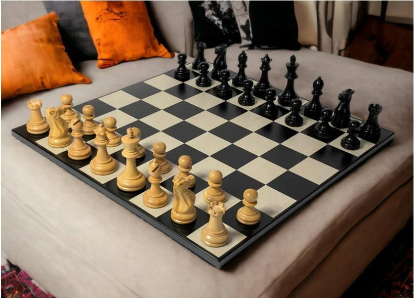 Luxury Winchester Chess Set 20" Board & Burl Box | Weighted Staunton Pieces