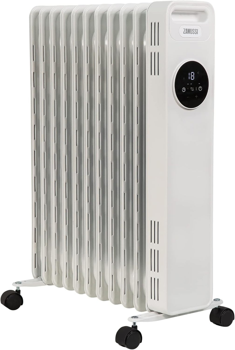 2300W Oil Filled Radiator Electric Heater White Remote Timer Thermostat